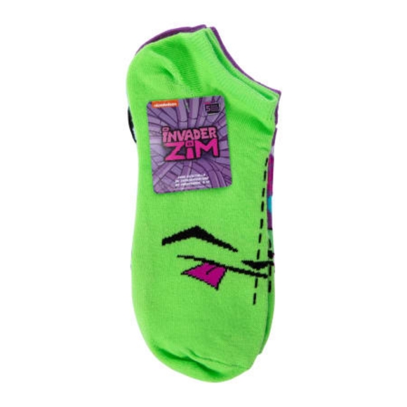 Nickelodeon Invader Zim No-Show Socks - Picture 2 of 7